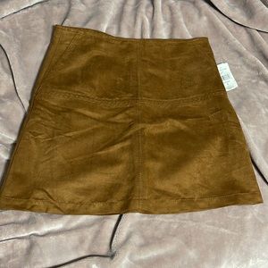 Camel colored mini skirt